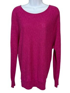 Gap Pink Boat Neck Dolman Knit Sweater Large Relaxed Casual Cozy